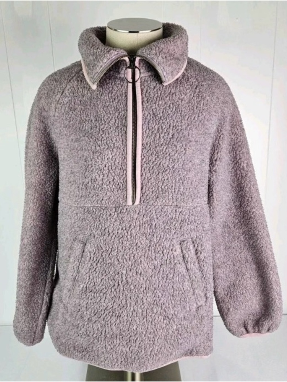 Madewell Women’s Polartec Sherpa Half-Zip Pullover Sweater